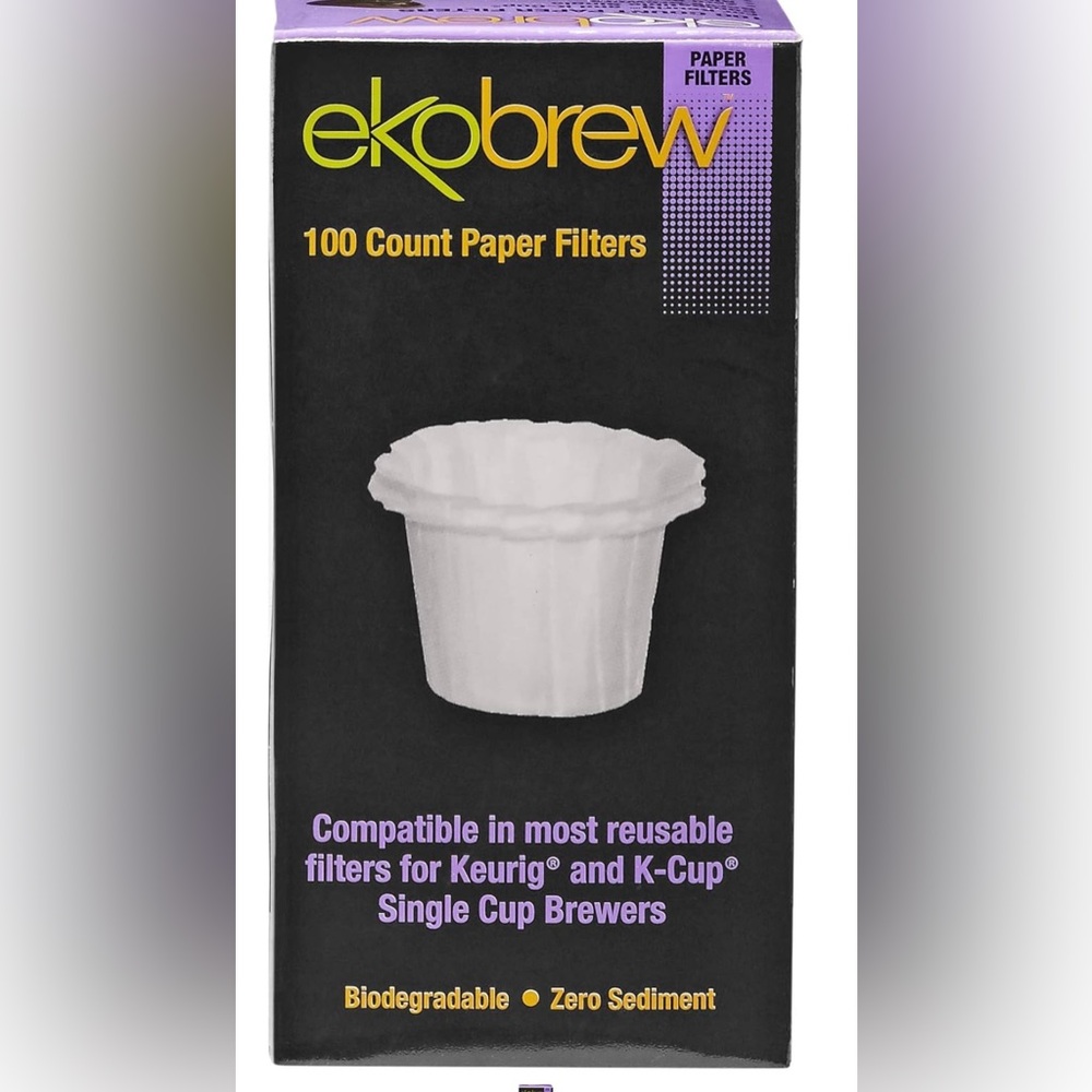 100 Count Paper Filter Compatible In Most Reusable Filters for Keurig K-Cup